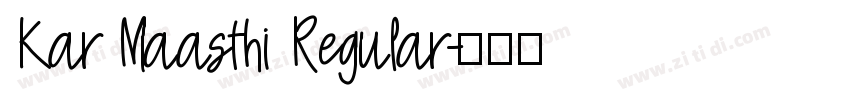 Kar Maasthi Regular字体转换